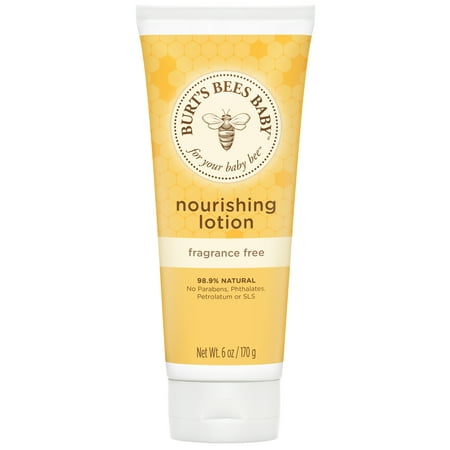 Burt's Bees Baby Nourishing Lotion, Fragrance Free Baby Lotion - 6 oz Tube