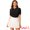 Black, variant on Women's Peter Pan Collar Ruffled Trim Gingham Shirts Blouse S White