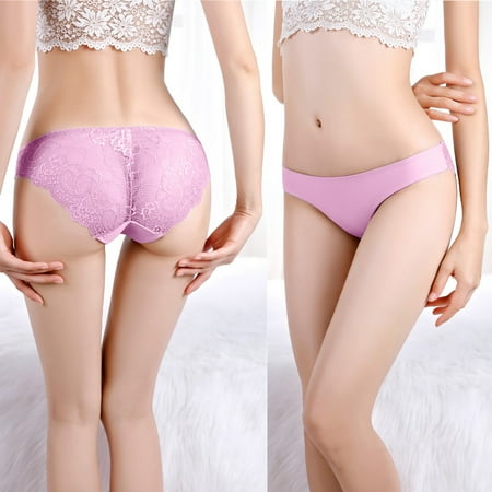 

〖TOTO〗Intimates For Women 1Pc Ladies Low-Rise Transparent Lace Panties Breathable Quality Underpants