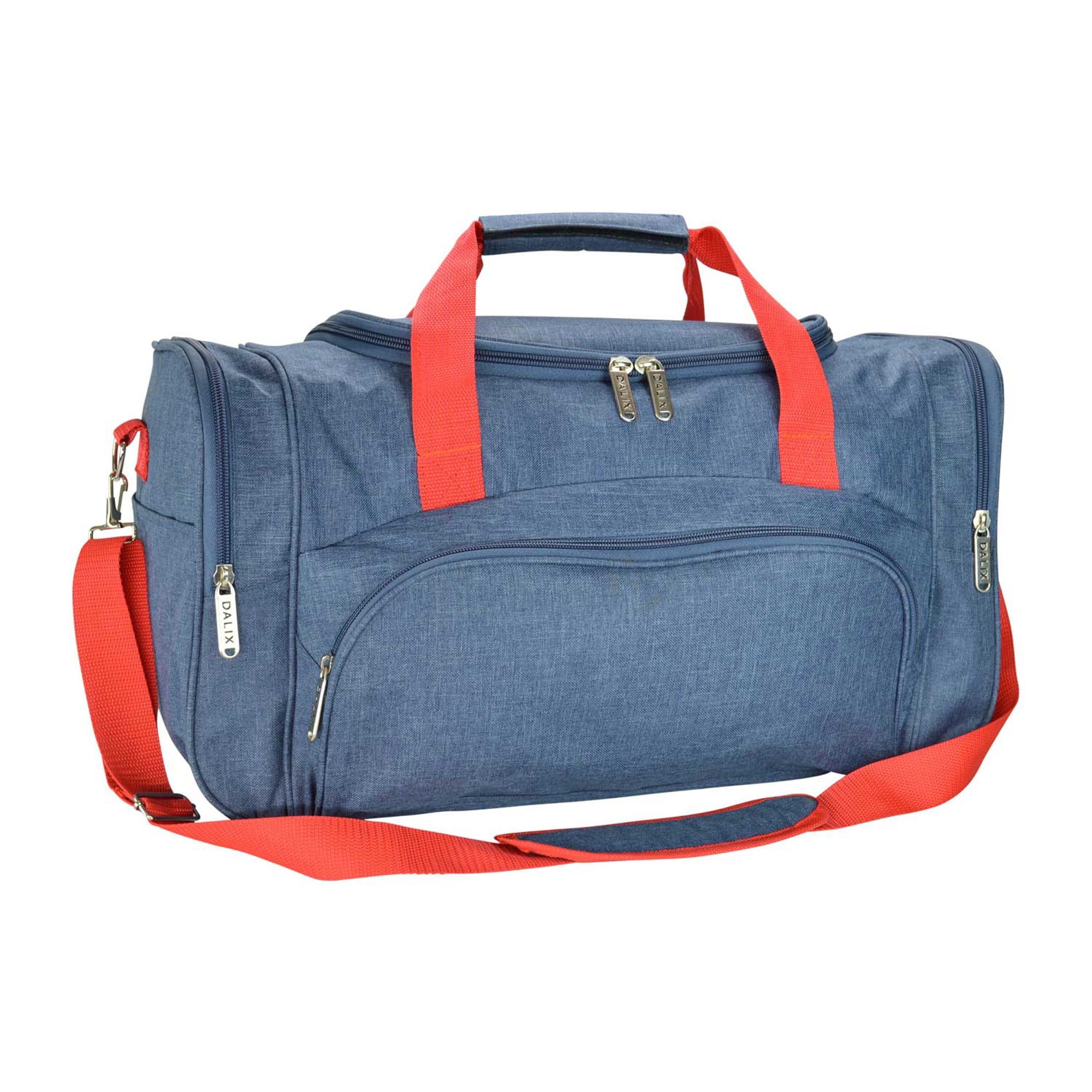 24 Hour Fitness Gym Duffle Bag Travel Carry On Sports Shoulder Bag Black Blue 