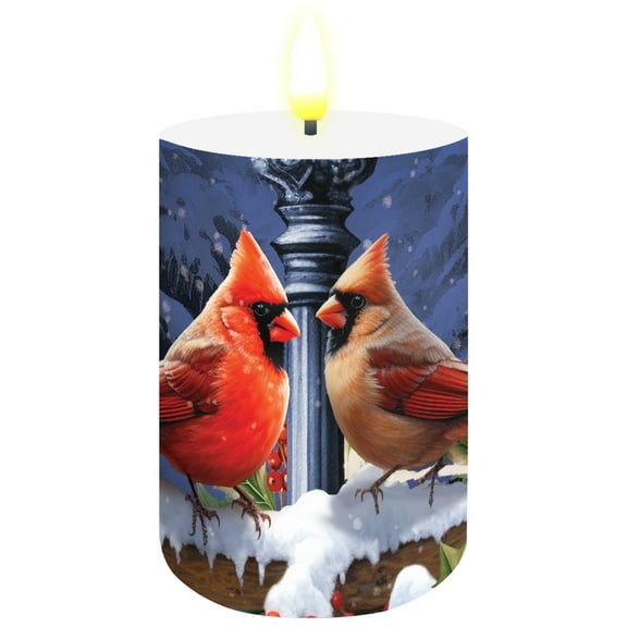Briarwood Lane Winter Glow Cardinals Flameless Candle