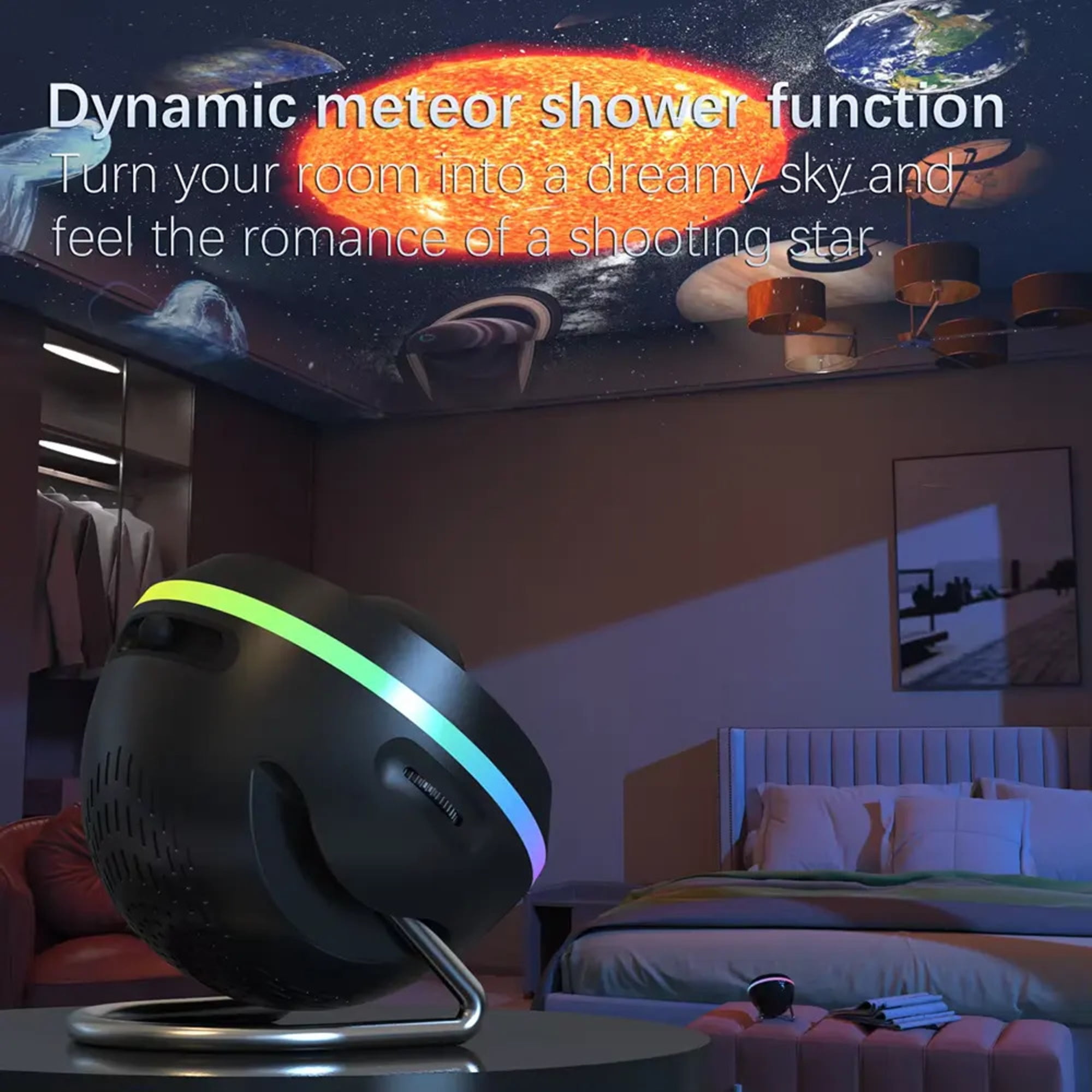 Wadan Galaxy Star Projector 13-in-1 Planetarium Night Light with Timer, RGB Effects for Kids, Adults, Bedroom/Home ceiling decor