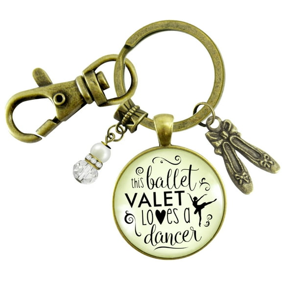 Dance Moms Gutsy Goodness Bronze Metal Keychain Female Adult Ballet Valet Dancer Gift