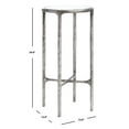 thumbnail image 3 of SAFAVIEH Couture Jessa Glam Tall Glass Top Metal Round End Table, Silver, 3 of 8