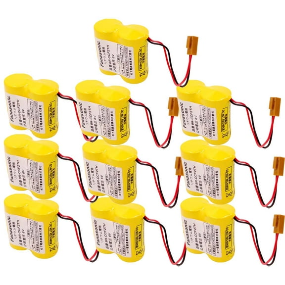 10 Pcs  BR-CCF2TH 6V 5000mah Battery with Brown Plug for Fanuc A98L-0001-0902/A98L-0031-0006 PLC Back-Power Non-Rechargeable