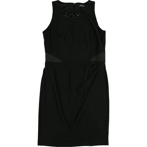American Living Womens Beaded Jersey Dress, Black, 6