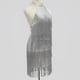 thumbnail image 3 of Falda Corta Sin Espalda Mini vestido halter Slim Fit Color sólido para fiesta de baile de cóctel (Silver M) Kuymtek para Mujer Plata T M, 3 of 7