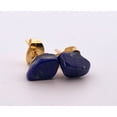 thumbnail image 5 of Natural Lapis Lazuli Gold Stud Earrings, 5 of 9