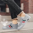 thumbnail image 6 of Men's Breathable Knit Slip-On Sneakers, Lightweight Casual Shoes with Elastic Laces, Comfortable Footwear for Everyday and Travel Wear, 6 of 10