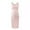 Pink, variant on Fesfesfes Maternity Dress for Women Round Neck Sleeveless Dress Casual Stretchy Pleated Pencil Dress Striped Print Knee Length Dress for Pregnant Women