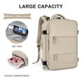 thumbnail image 3 of Mochila de viaje coowoz Large-L impermeable para mujeres y hombres, color caqui, 3 of 7