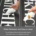 thumbnail image 4 of Floral Kitchen Mat Sets 2PCS Non Skid Waterproof Kitchen Rugs and Runner Sets Cushioned Anti-Fatigue Comfort Mat for Home,Office Memory Foam Kitchen Rug, 17.3"x30"+17.3"x47",Black/Pink, 4 of 6