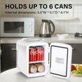 thumbnail image 2 of Simple Deluxe Mini-Frigo, Réfrigérateur Portatif Sans Fréon de 4 L/6 Canettes, Refroidisseur et Réchauffeur, Petit Réfrigérateur, Offre un Rangement Compact pour Soins de la Peau, Boissons, Aliments, Cosmétiques, pour Chambre, Bureau, Dortoir, Blanc, 2 of 7