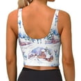 thumbnail image 3 of Lsque Snowy Cottage Holiday Scene Printed Women'S Sports Bra, Compression, Moisture Wicking, High-Impact Sports Bra For Women,Supportive sports bra-Large, 3 of 9