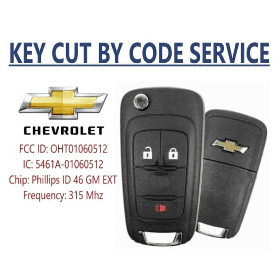 2010-2018 Chevrolet Equinox Spark Trax Flip Key OHT01060512 VLS
