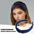 thumbnail image 3 of Unique Bargains Satin Knot Headband Hairband for Women 1.2 Inch Wide 1 Pcs Navy Blue, 3 of 7