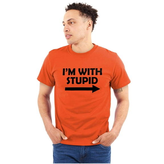 I'm With Stupid Best Friend BFF Goals Men's Graphic T Shirt Tees Brisco Brands S