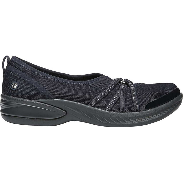 Women s Bzees Niche Slip On Dark Blue Denim Fabric 10 M Walmart