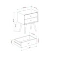 thumbnail image 2 of Mid Century Modern 2-Piece Solid Wood Bedroom Nightstand Set in Black, 2 of 2