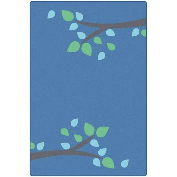 8 x 12 ft. Kidsoft Branching Out Rug, Blue - Rectangle