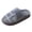 Grey, variant on Mens Plaid Grid Furry Collar Scuff Slippers Closed Toe Slip On Thick Sole Soft Warm Non Slip Plush Indoor House Shoes