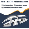 thumbnail image 4 of 6" Boat Deck Folding Mooring Anchor 1" Boat Deck Folding Mooring Anchor with Fasteners Stainless Steel Mooring Rope Mooring Anchor Flip Flush Dock Mount, 4 of 5