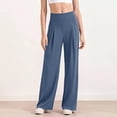 thumbnail image 2 of Stretchy High Waisted Pleated Yoga Pants For Women Wide Leg Loose Pull On Comfy Casual Work Pant, 2 of 7