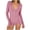Pink, variant on Valentines Day SEMPAI Womens Sexy Bodysuit V-Neck Long Sleeve Yoga Rompers Workout Ribbed Pajamas Sport Jumpsuits Rompers Up to 65% off