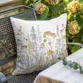 thumbnail image 6 of Throw Pillow Covers, Yellow Spring Floral 24x24 Pillow Covers for Couch/Sofa/Bed, Elegant Pastoral Flowers Decorative Square Linen Cushion Pillowcase for Home Decor, 6 of 9