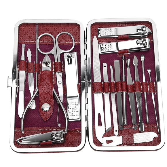 Pedicure Clippers Set,19pcs Manicure Pedicure Nail Nail Clippers Kit Manicure Pedicure Tool Kit Tried and Trusted