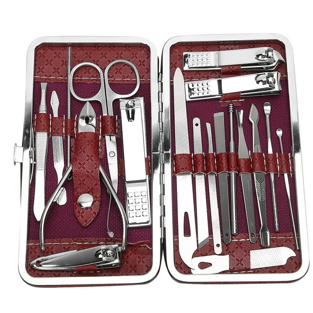 Kit de cortaúñas, 19 piezas, juego de cortaúñas para manicura y pedicura, juego de cortaúñas para pedicura, uso conveniente