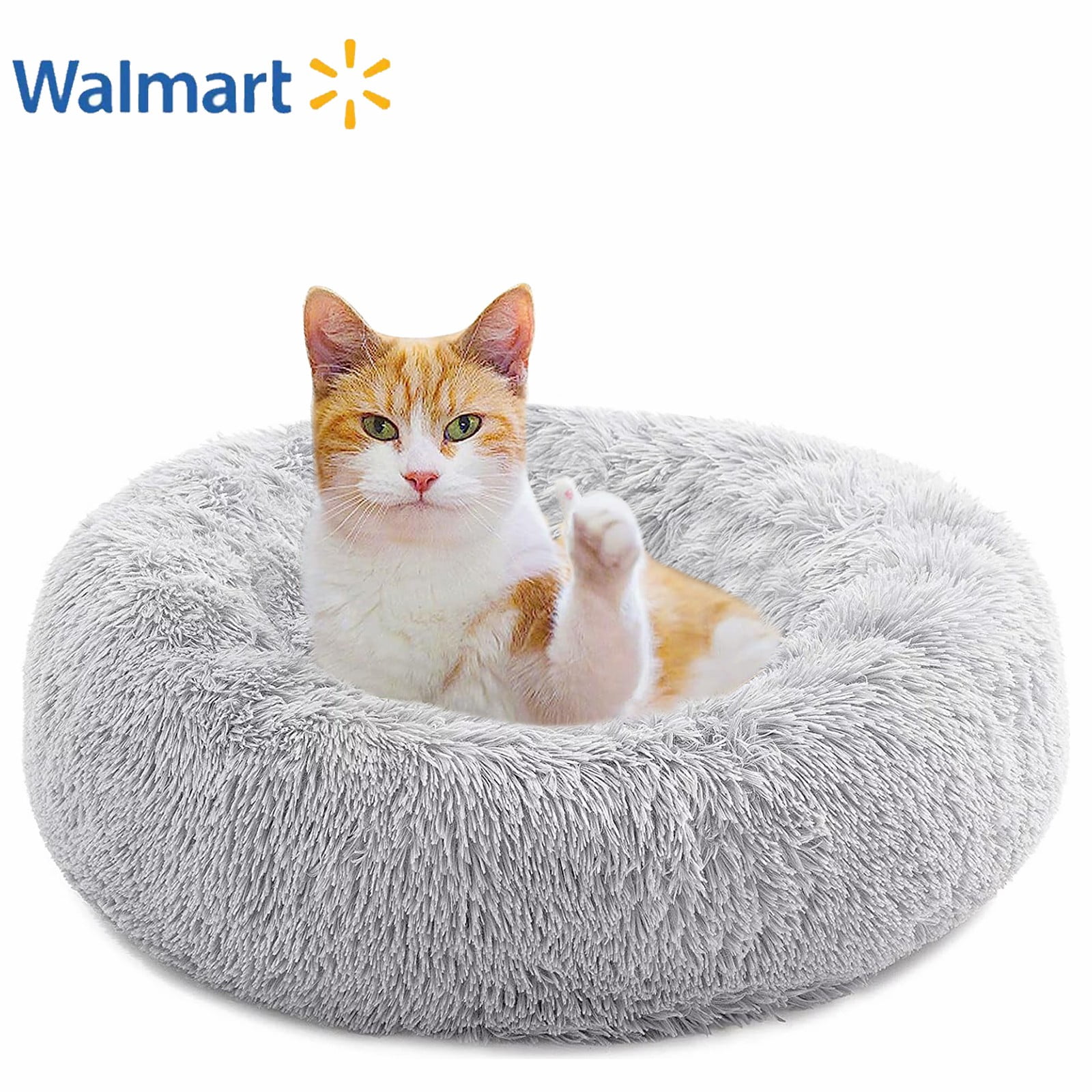 Nisrada Calming Donut Pet Bed for Dog & Cat, AntiAnxiety, Self Warming