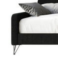 thumbnail image 6 of Home Design Natty Twin Daybed with Upholstered Frame, Elegant Backrest and Arms, Black Metal Legs, Stylish Seating and Sleeping Solution, Black, 6 of 6