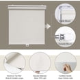thumbnail image 2 of Cordless Roller Shades for Windows Light Filtering Shades with 5% Openness Solar Screen Semi Sheer Roller Blinds UV Protection for Office and Home. Easy to Install 30" W x 72" H (White), 2 of 4