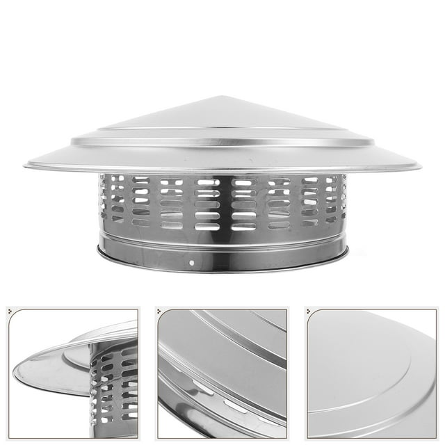BRIGHTFUFU Capuchons de Cheminée de Toit Capuchon de Cheminée en Acier Inoxydable 304 Imperméable pour Usage Extérieur Lot de 1