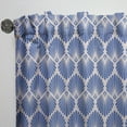 thumbnail image 3 of Designart 'Blue Waves Retro Pattern' Mid-Century Modern Curtain Panel, 3 of 5