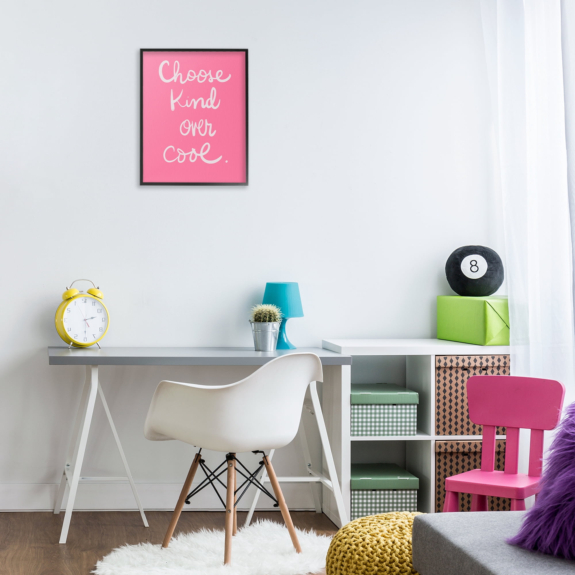 Stupell Industries Choose Kind Over Cool Typography Painting Black Framed Art Print Wall Art, 16 x 20