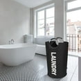 thumbnail image 5 of Bolsa de cesto de ropa plegable grande TANGJMXG 90 l Tela negra L, 5 of 5