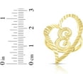 thumbnail image 4 of Floreo 10k Yellow Gold A-Z Cursive Letter and Heart Initial Ring, Large Heart (1.1"), 4 of 5
