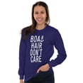 thumbnail image 4 of Boat Hair Don't Care Ocean Vibes Cute Women's Long Sleeve T Shirt Brisco Brands L, 4 of 6
