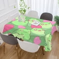 thumbnail image 5 of JSTEL Cute Frogs Hearts Table Cloth Square 54 x 54 Inch Tablecloth Anti Wrinkle Table Cover for Dining Kitchen Parties, 5 of 6