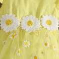 thumbnail image 4 of Gubotare Baby Girl Summer Clothes Newborn Newborn Baby Girl Clothes Infant Dress Outfit Summer Romper Jumpsuit Headband Overall Skirt Clothing Set 0 3 6 9 12 18 24 Months (Yellow,3-6 Months), 4 of 5