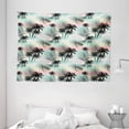 thumbnail image 1 of Hawaii Tapestry, Summer Season Palm Trees and Exotic Fern Leaves with Abstract Colorful Background, Wall Hanging for Bedroom Living Room Dorm Decor, 80W X 60L Inches, Multicolor, by Ambesonne, 1 of 2