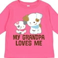 thumbnail image 4 of Inktastic My Grandpa Loves Me Girls Girls Long Sleeve Toddler T-Shirt, 4 of 5
