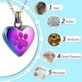 thumbnail image 5 of Pet Heart Cremation Jewelry For Ashes For Dog/Cat Paw Stainless Steel Memorial Locket Urn Necklace Paw Print Pet Heart Urn Necklace, 5 of 7