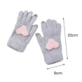 thumbnail image 6 of Tnobhg 1 Pair of Women Winter Gloves Heart Pattern Full Finger with Touch-Screen Design Non-Slip Fashionable Warm Knit Mittens, 6 of 8