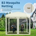thumbnail image 4 of EastVita 8'x8' Instant Pop-Up Canopy Tent with Removable Mosquito Netting & 2 Zipper Doors, Portable Outdoor Shelter for Camping, Backyard, Picnic with Wheeled Carry Bag, 4 of 7