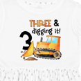 thumbnail image 4 of Inktastic Three and Digging It Bulldozer 3rd Birthday Girls Toddler Dress, 4 of 5