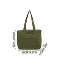thumbnail image 3 of HCBY Women's Canvas-Nylon Blend Tote Shoulder Bag, Large Capacity Student Commute Handbag, 2-Way Carry Casual Everyday Tote, Water-Repellent Multi-Purpose Purse, 3 of 6