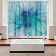 thumbnail image 2 of Ambesonne Teal Kitchen Curtains, Modern Creative Art, 55"x45", Teal Blue, 2 of 3